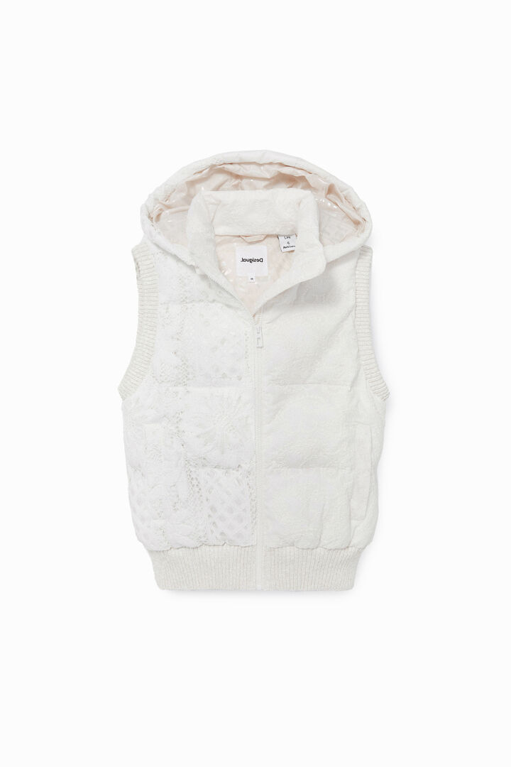 Lace quilted gilet | Desigual