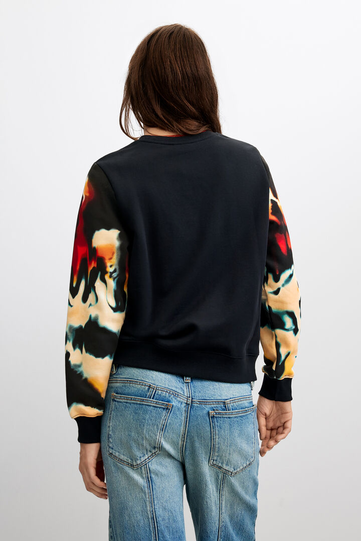 Sudadera Manga Estampada 100% Algod&oacute;n