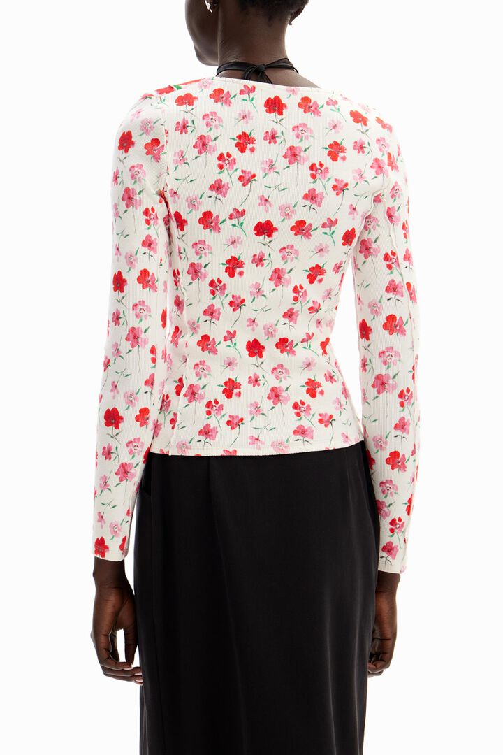 Camiseta patch flores | Desigual