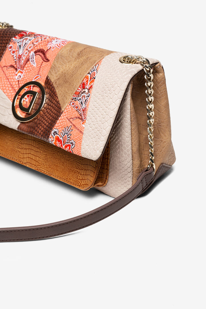 Boho bag reptile and floral patch | Desigual