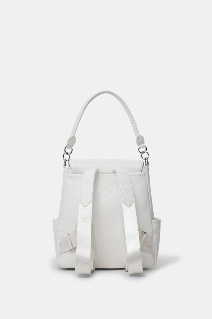 Backpack leather effect flowers | Desigual