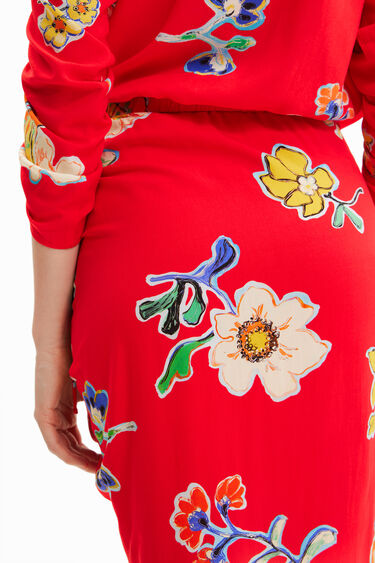 Falda midi fruncida | Desigual