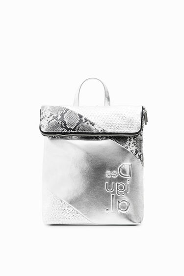Motxilla mitjana patch metal·litzat | Desigual