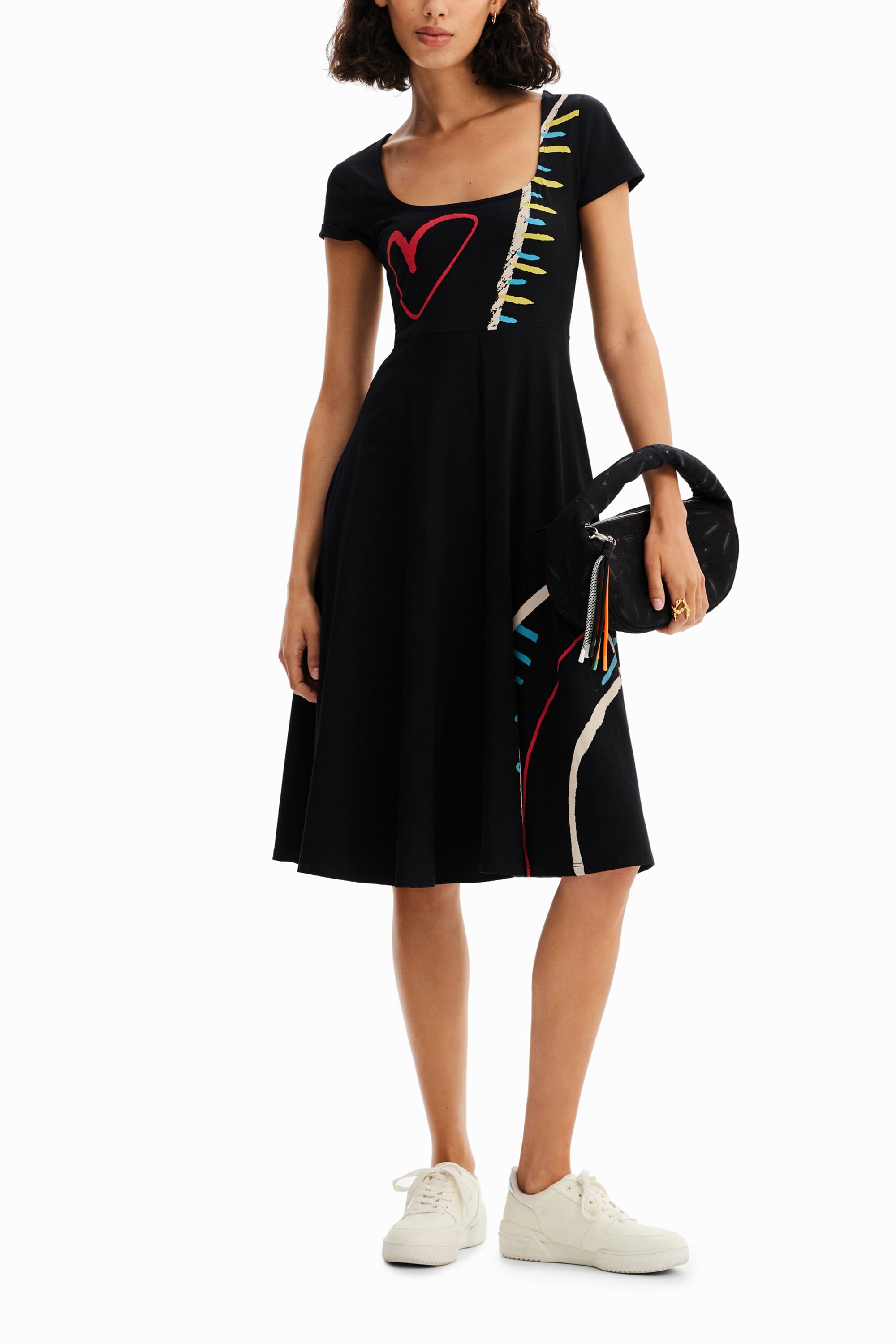Ausgestelltes Jersey-Kleid