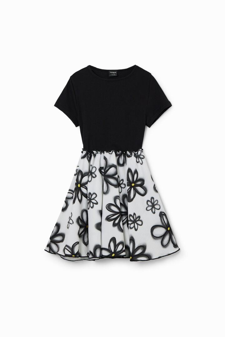 Combination floral dress