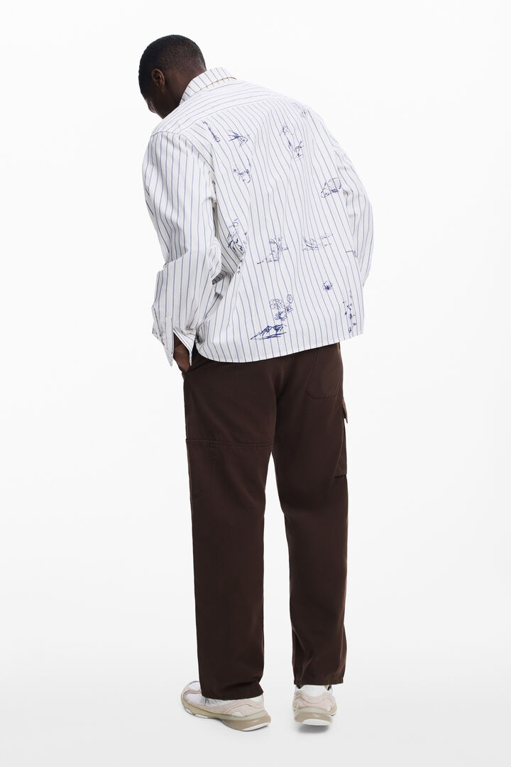 Gestreiftes Hemd mit Illustrationen | Desigual