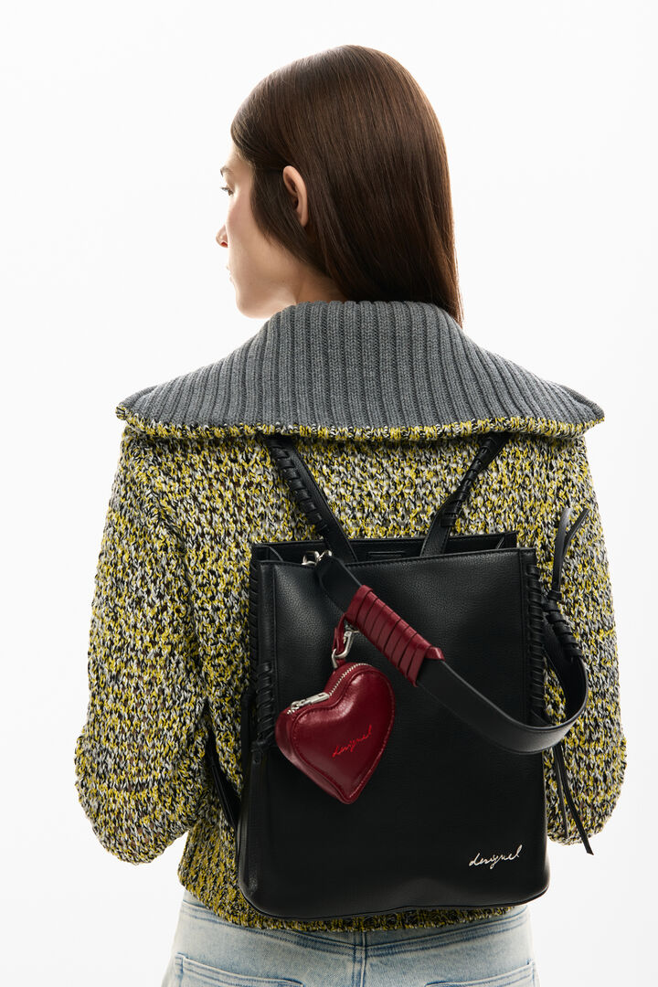 Medium backpack with heart charm | Desigual