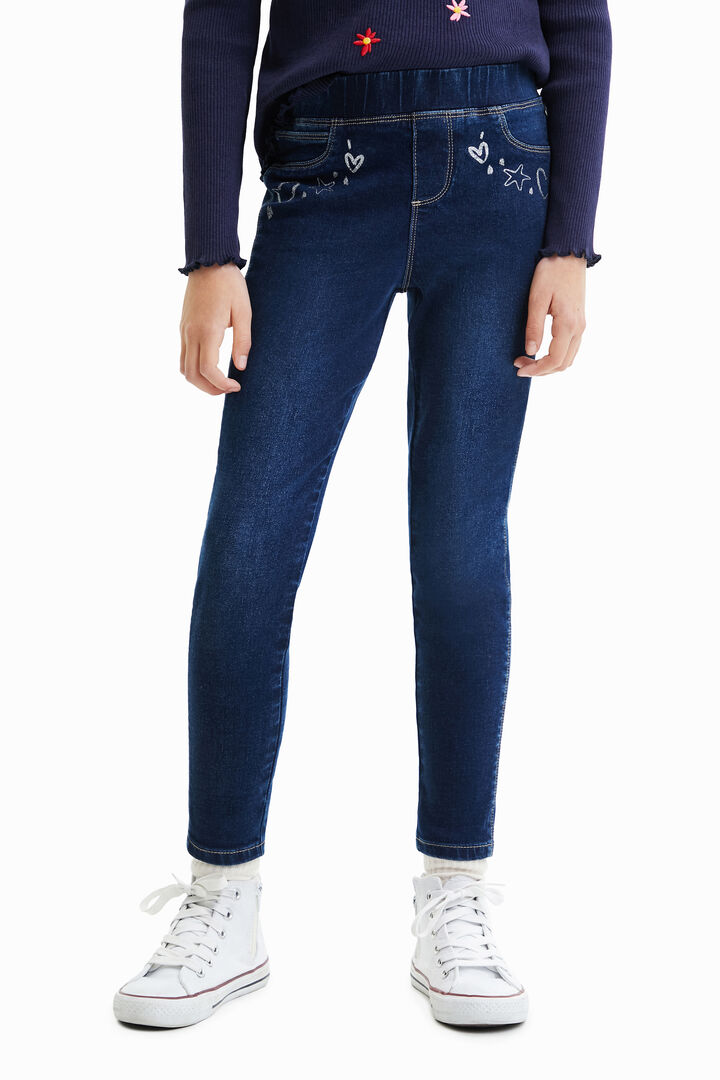 Slim jeggings with designs | Desigual