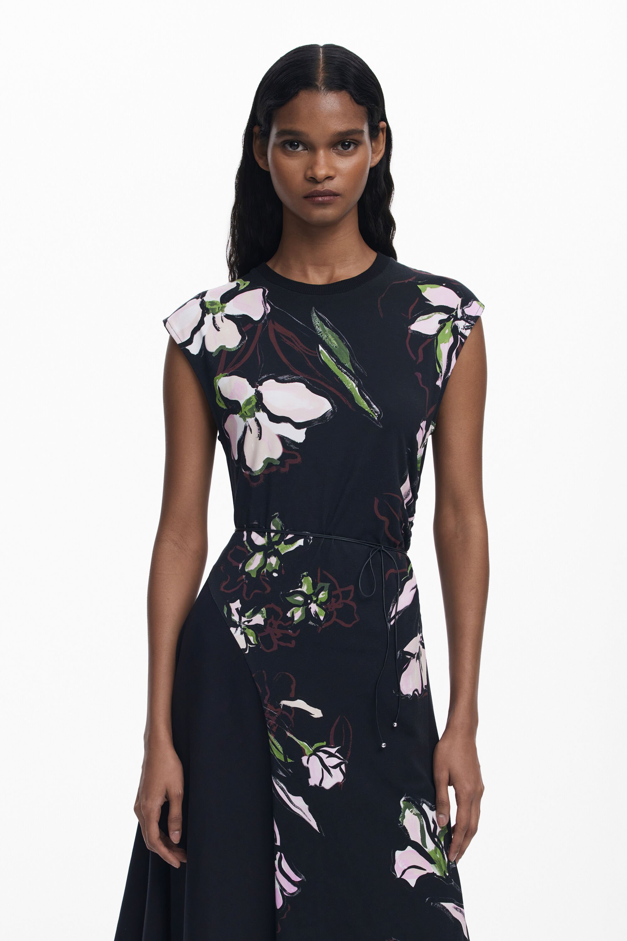 花柄アシンメトリードレス 女性用 I Desigual.com