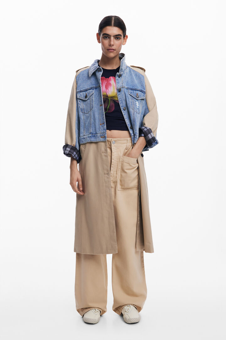 Hybrid denim trench coat | Desigual