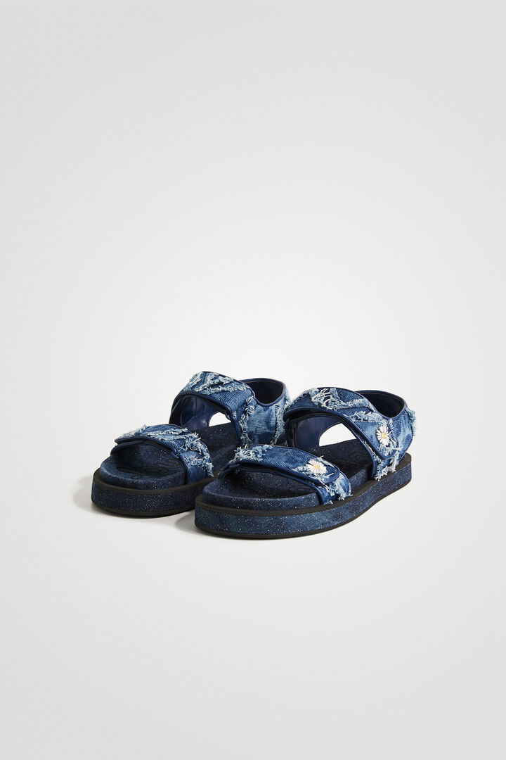 Sandales en denim avec Velcro | Desigual