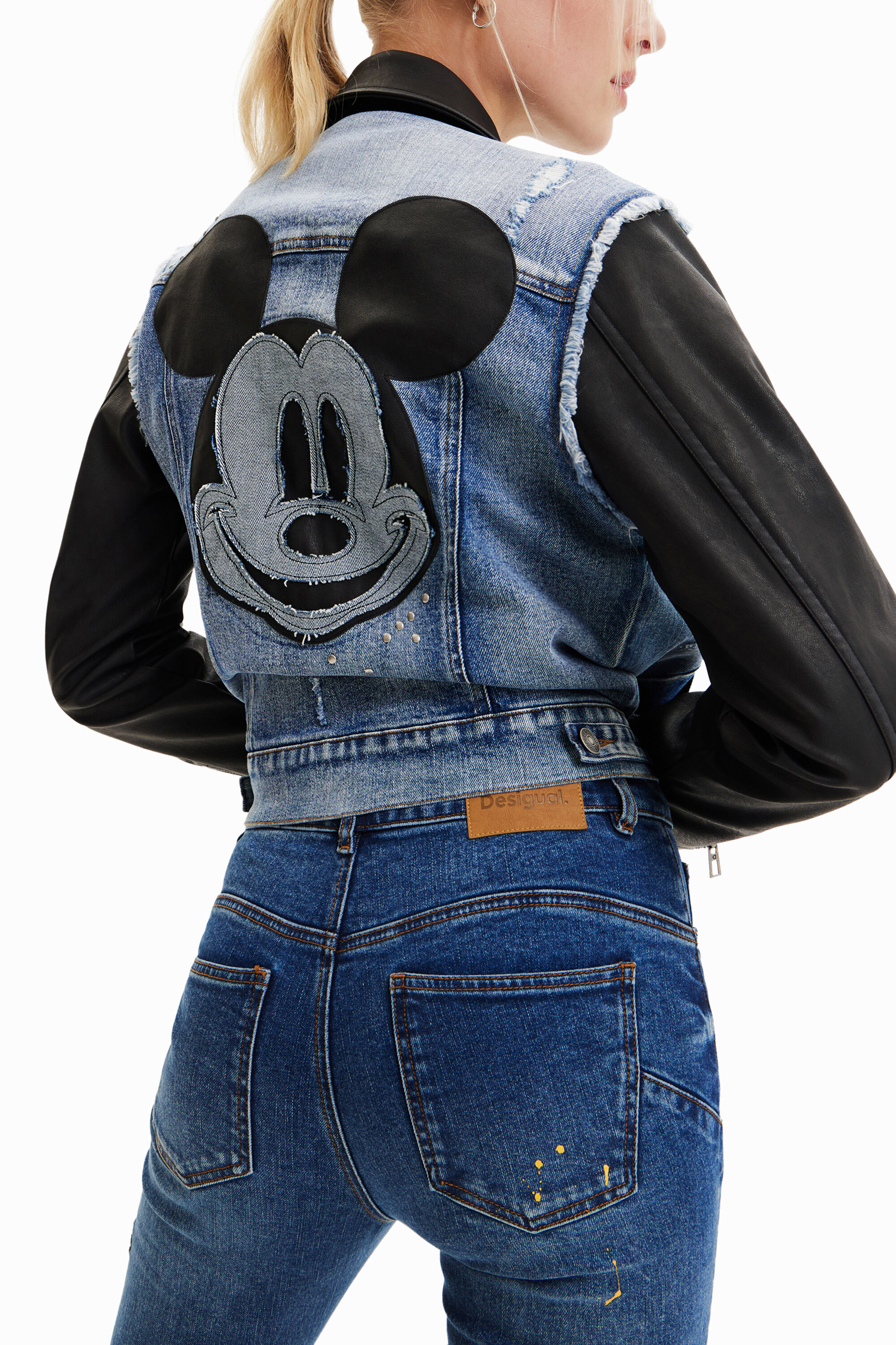Desigual mickey mouse denim jacket new arrivals