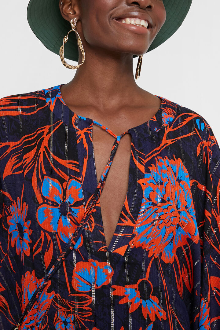 Floral batwing sleeve blouse | Desigual