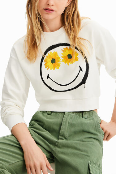 Sudadera corta Smiley® | Desigual