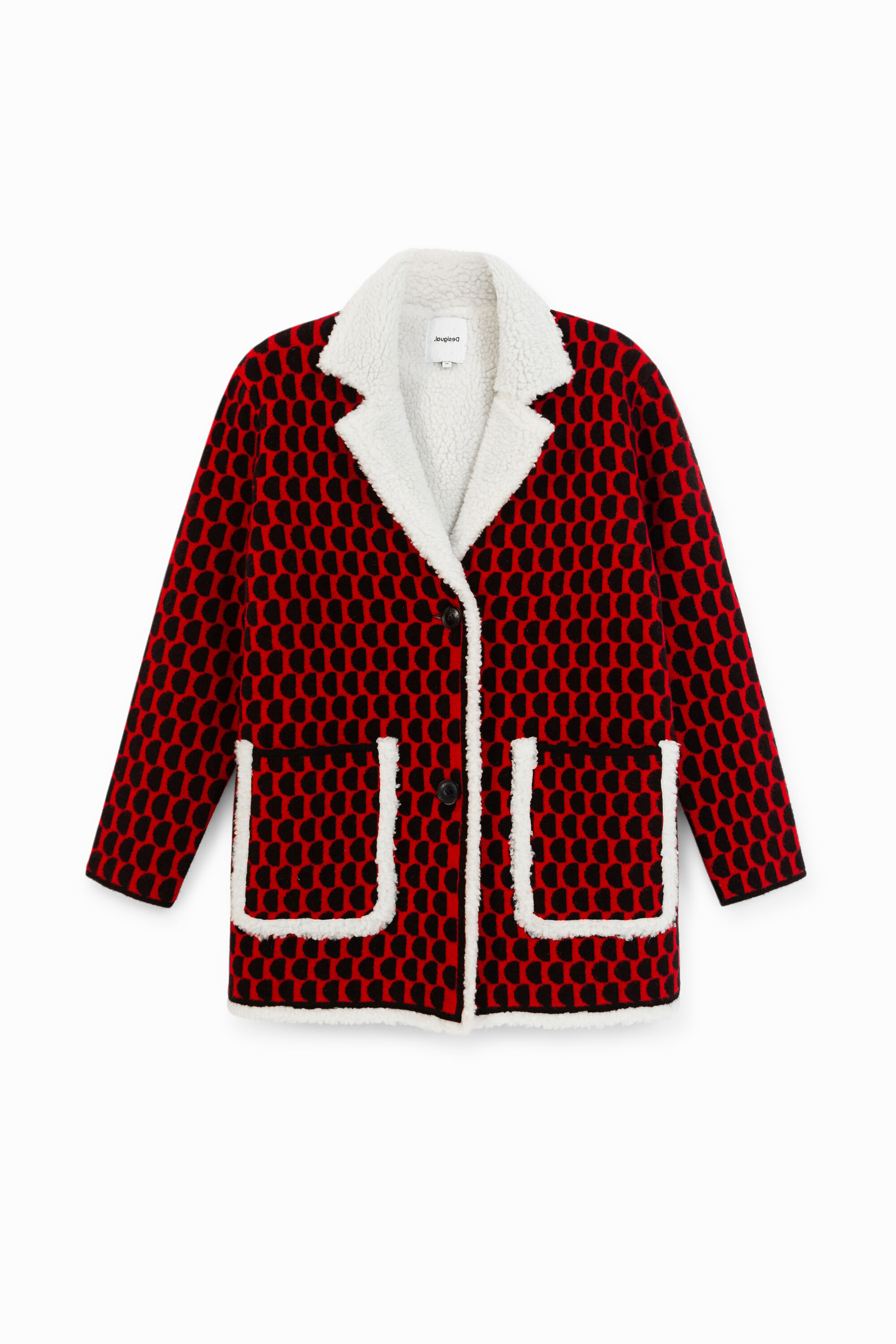 Strickjacke mit Lammfell