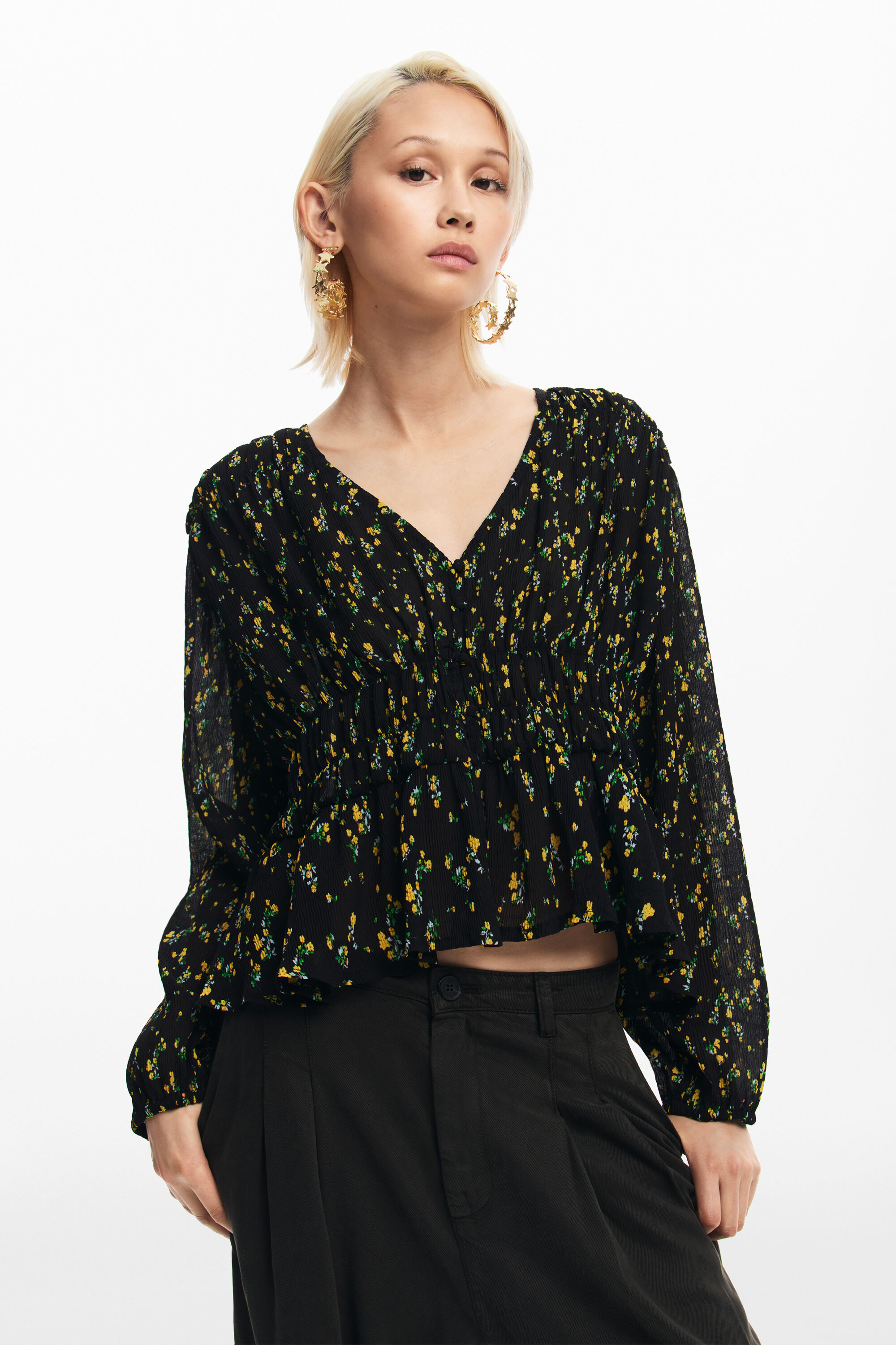 Blouse desigual bleue best sale