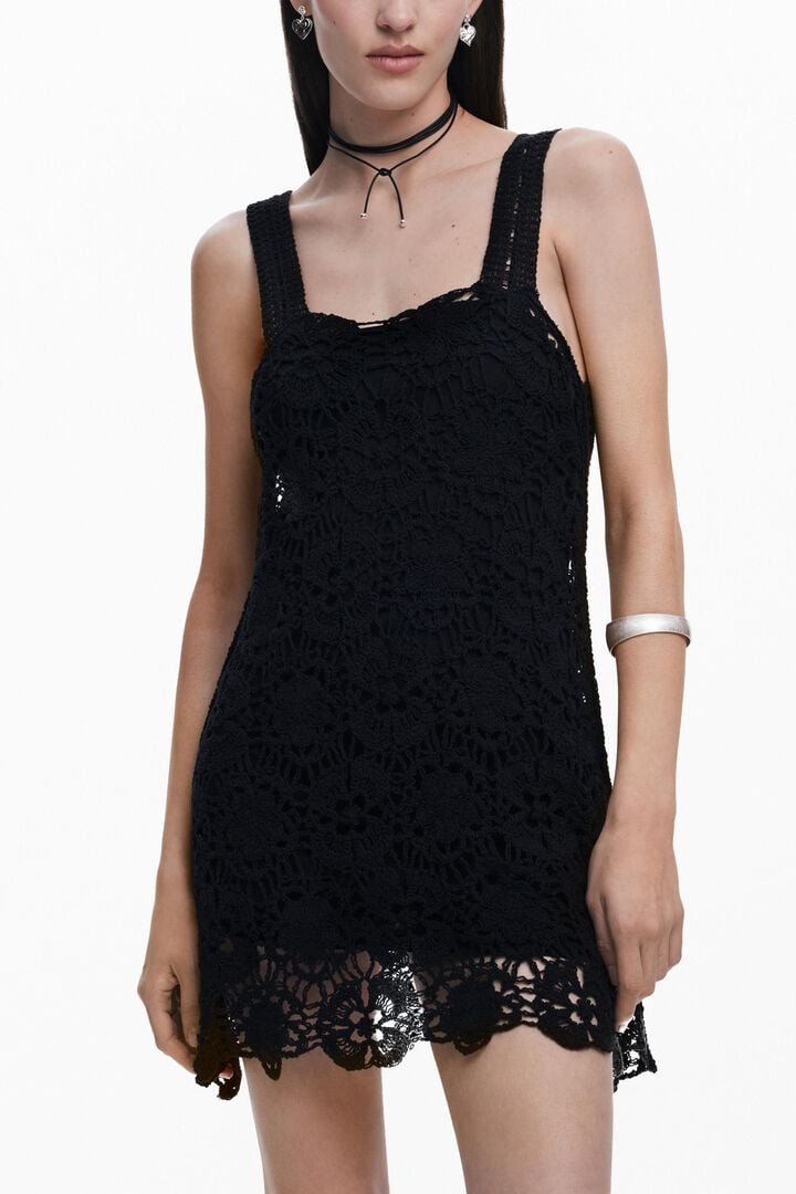 desigual crochet dress Desigual Women's Crochet strap dress