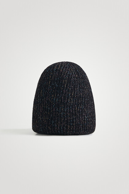 Knit Lurex skullcap hat