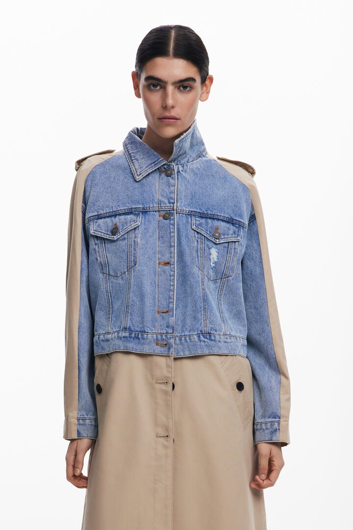 Hybrid denim trench coat | Desigual