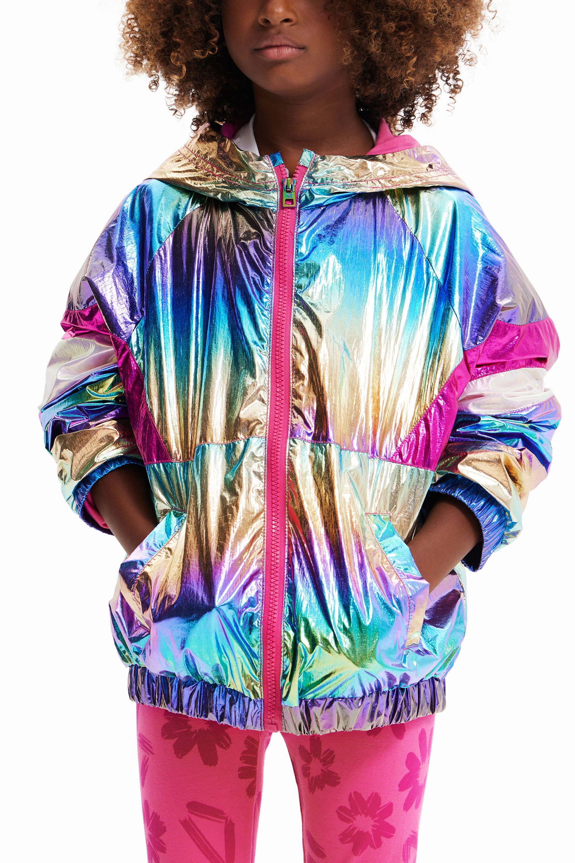 Iridescent raincoat womens discount