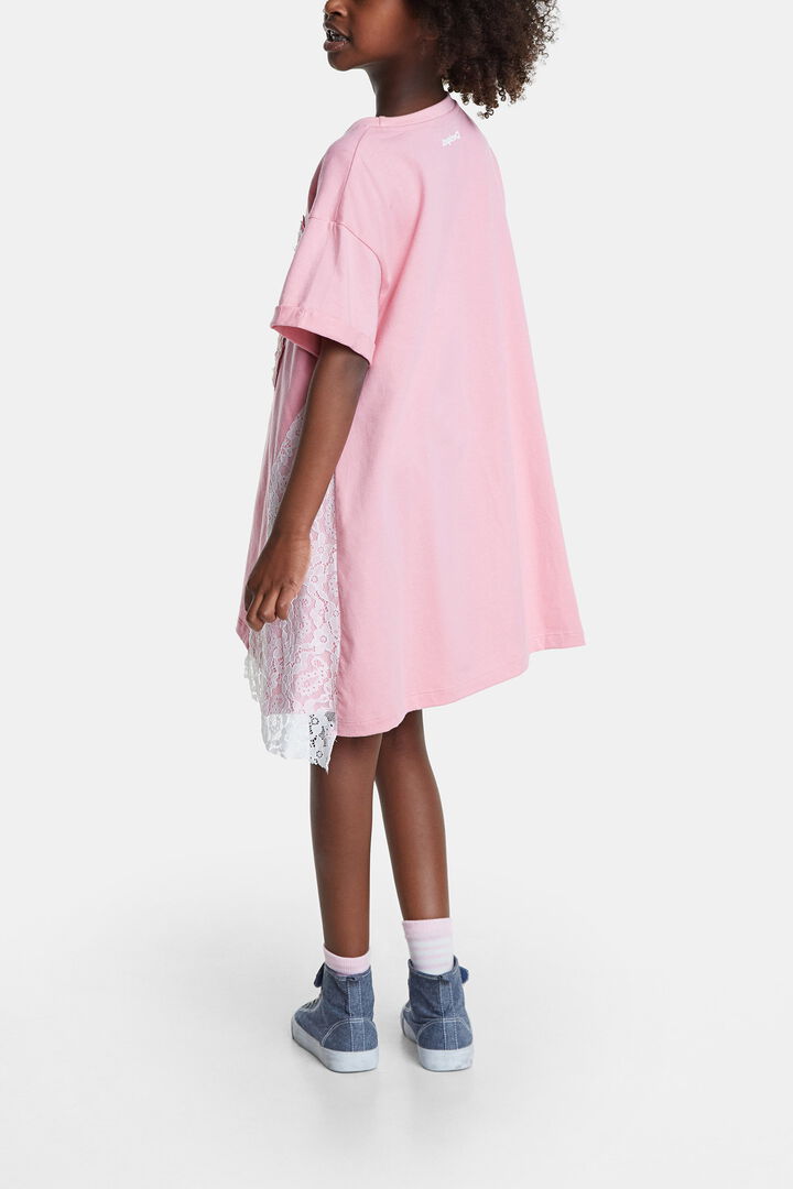 T-shirt dress with lace | Desigual