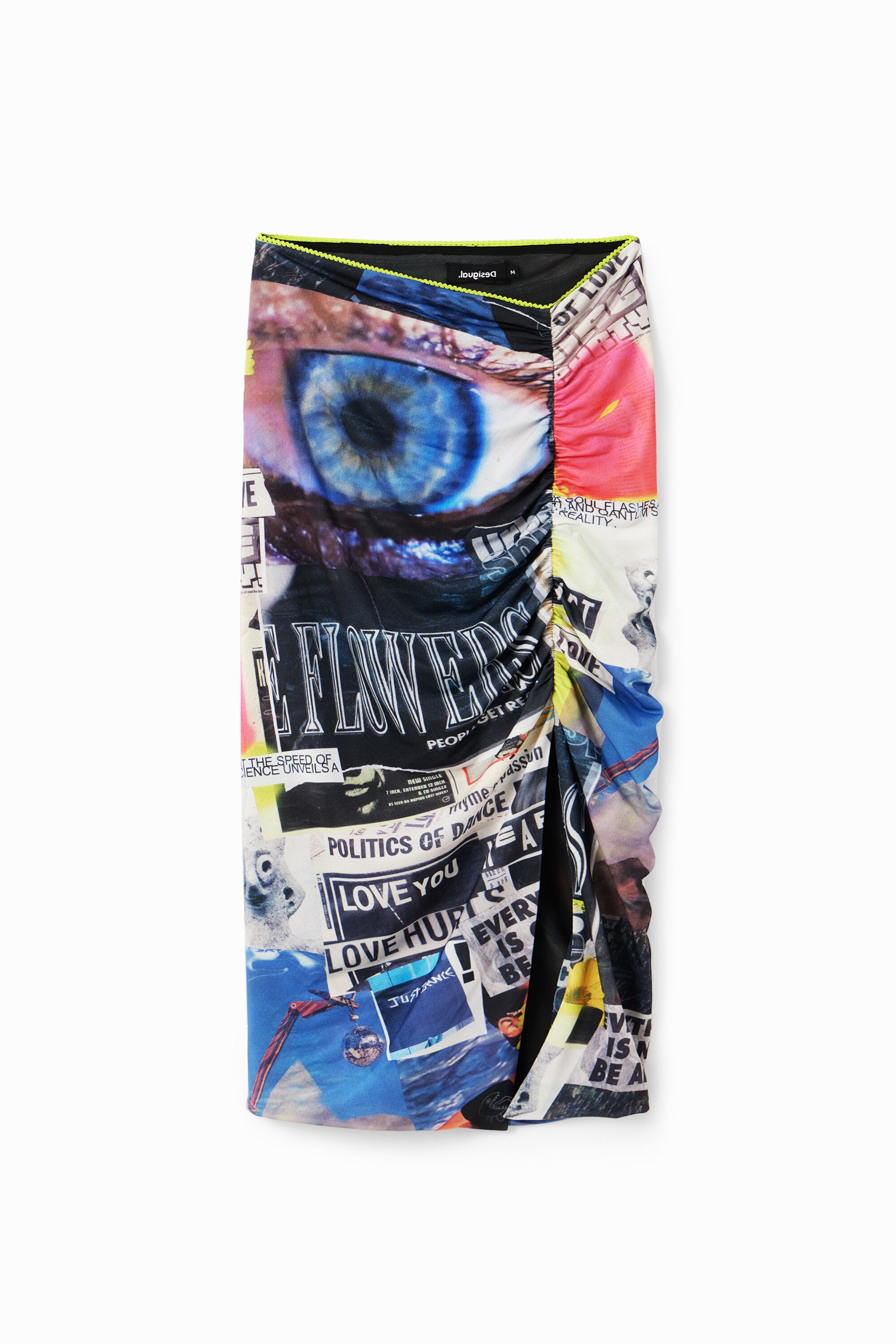 Geraffter Midirock Slim Fit Collage
