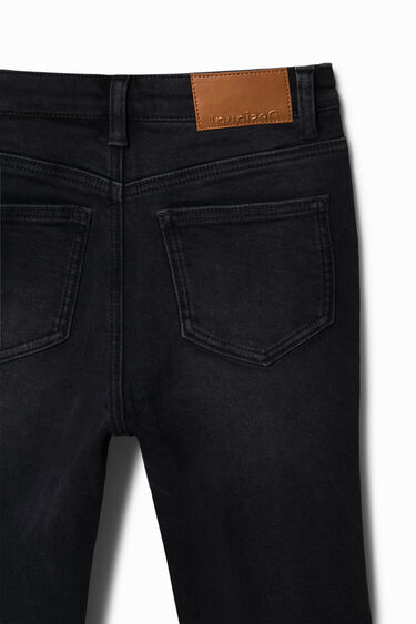 Cropped wijd uitlopende gevlokte jeans | Desigual