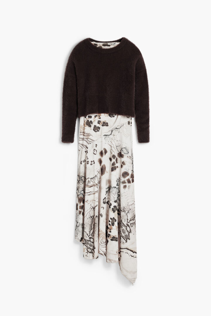 2-in-1 slip dress animal print | Desigual