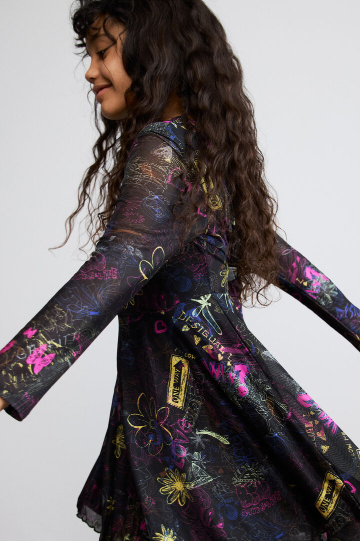 Printed knit dress