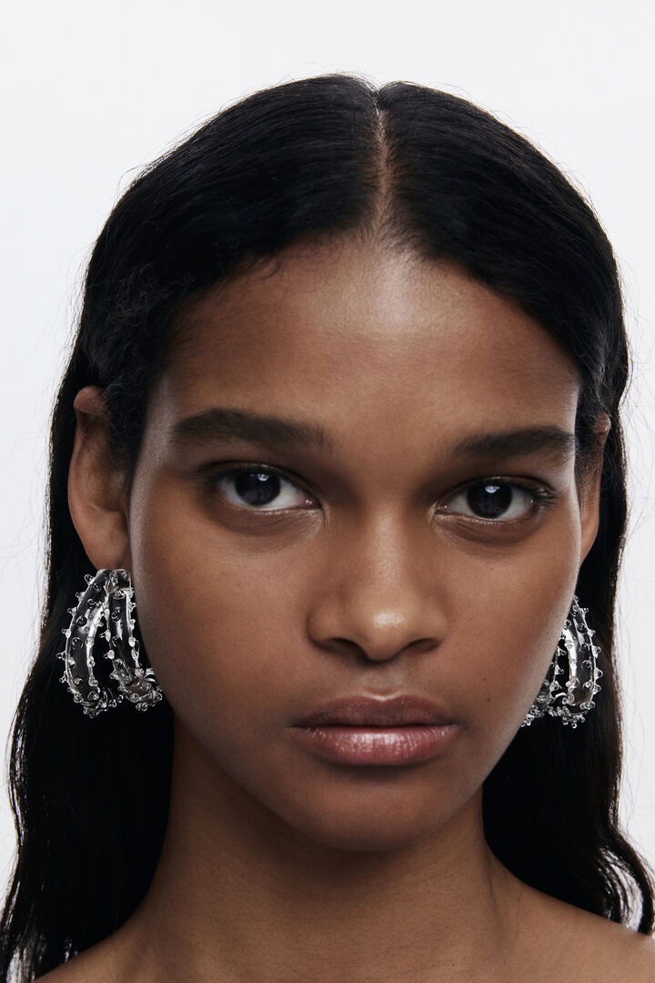 Crystal hoop earrings zalio | Desigual