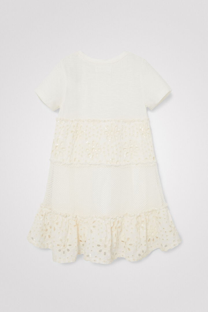 Vestido volantes y mesh | Desigual