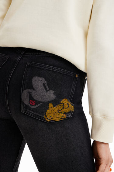 Straight cropped Disney's Mickey Mouse jeans | Desigual