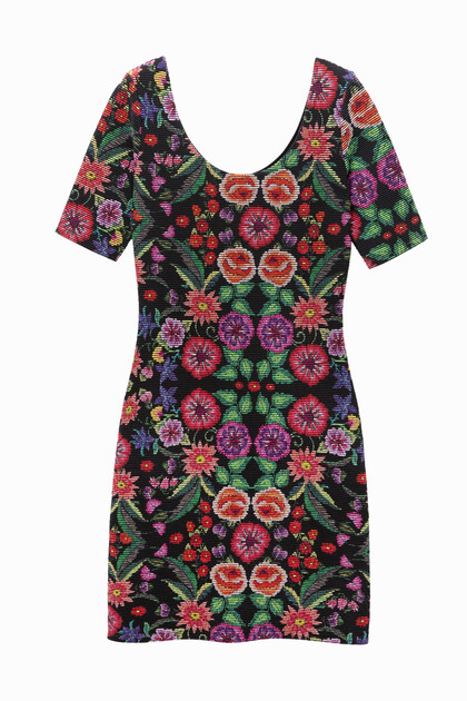 Slim Ottoman Floral Dress Garden