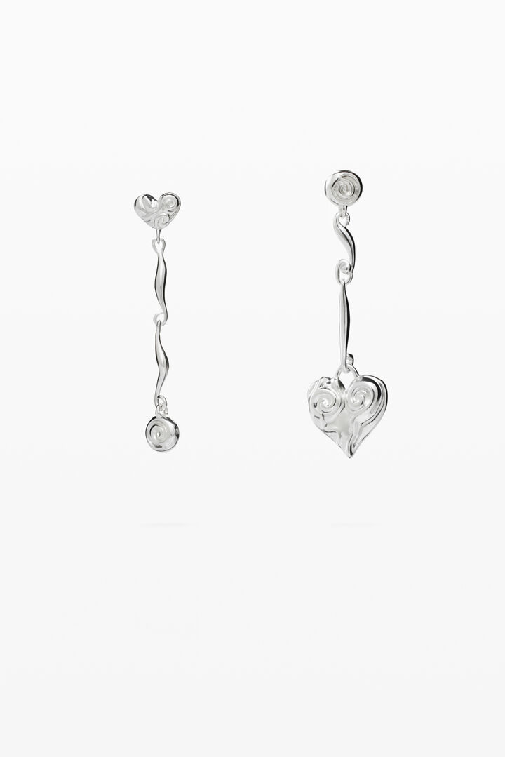 Zalio gold-plated asymmetric earrings