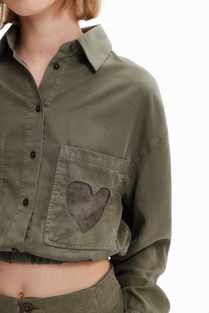 Camisa cropped butxaca cor | Desigual