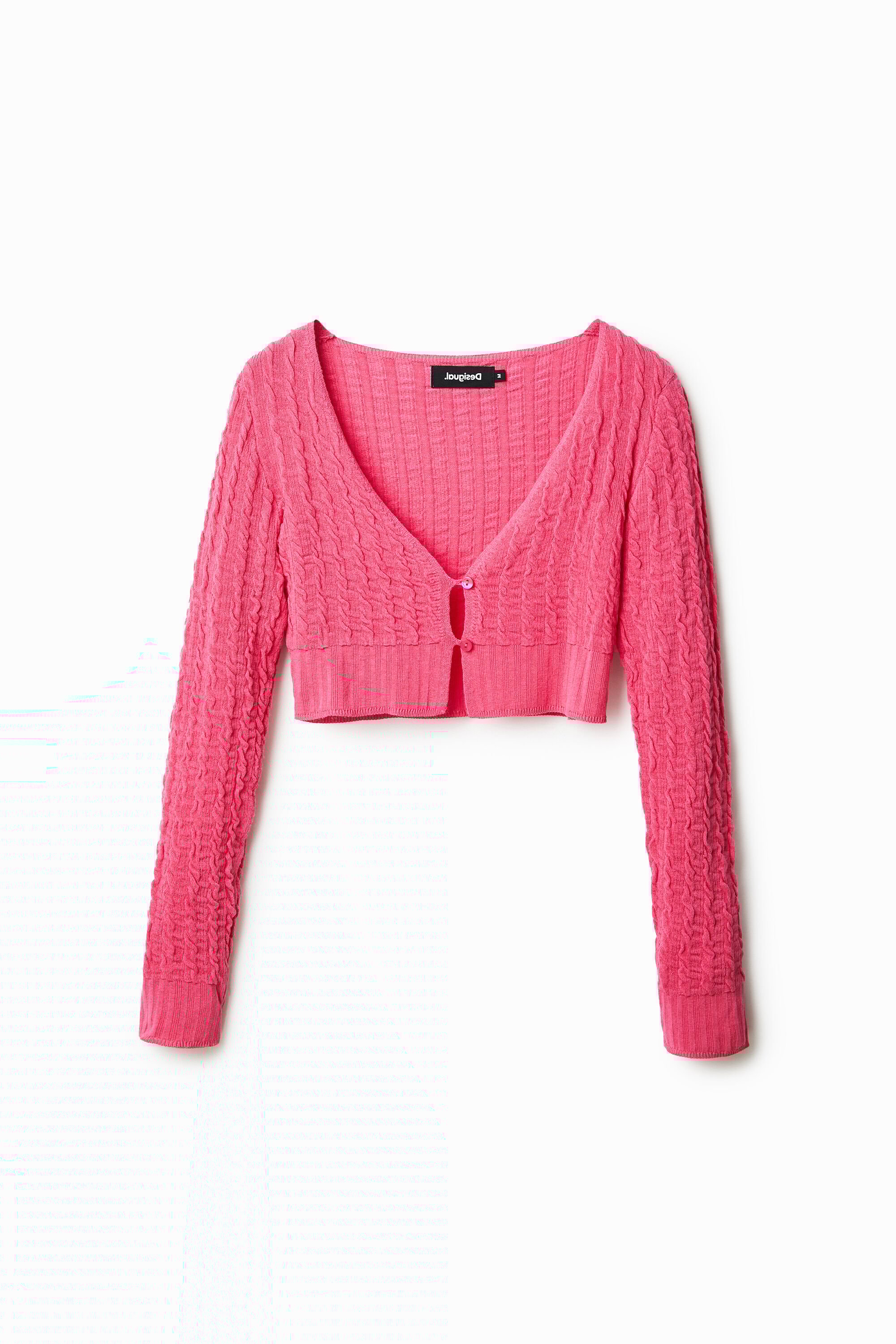 Cropped knit cardigan