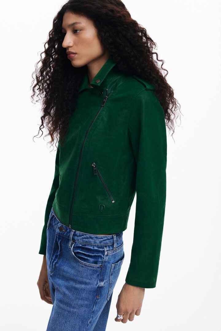 Textured biker jacket | Desigual
