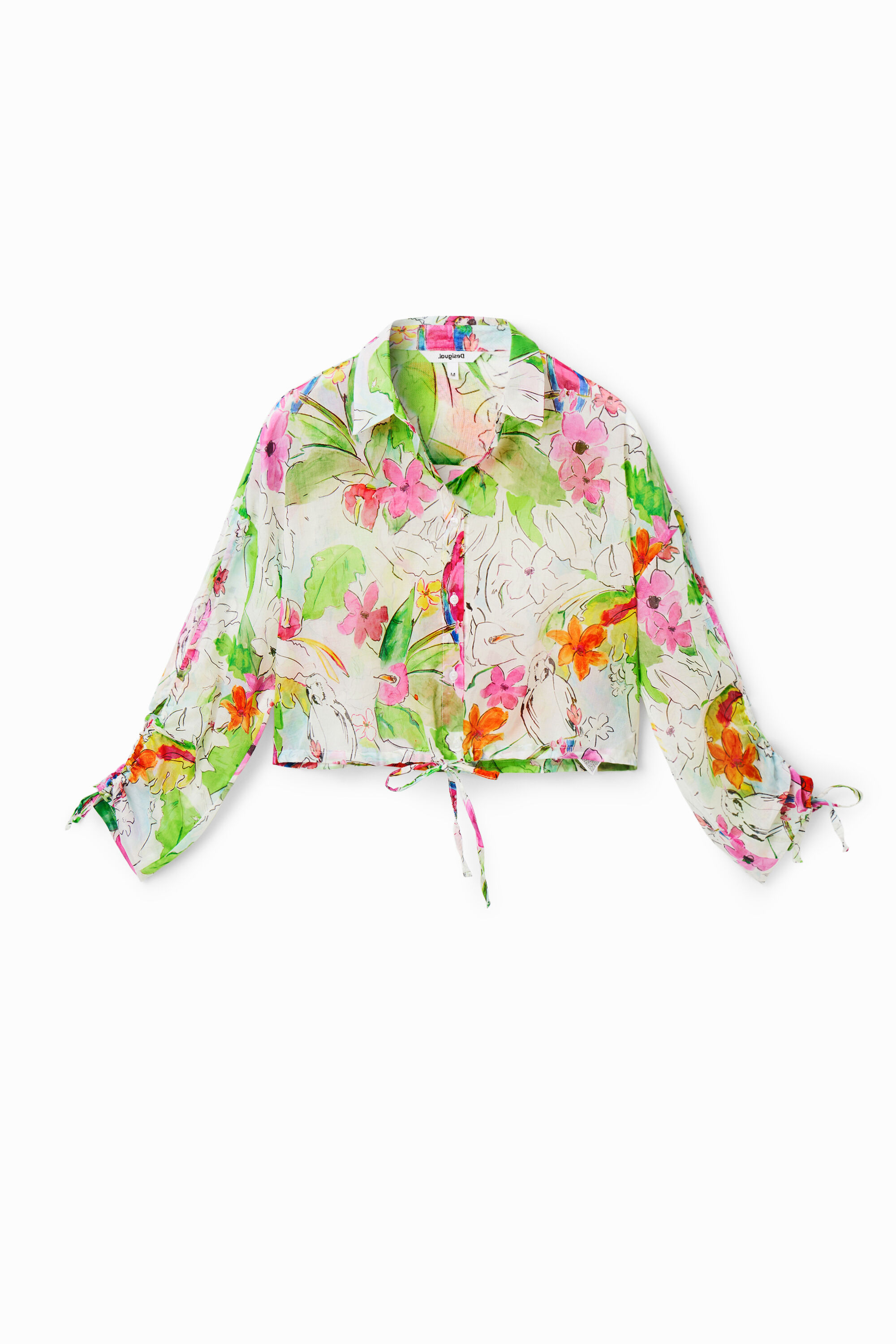 Kurzes Hemd Raffung WHITE XS  - Onlineshop Desigual