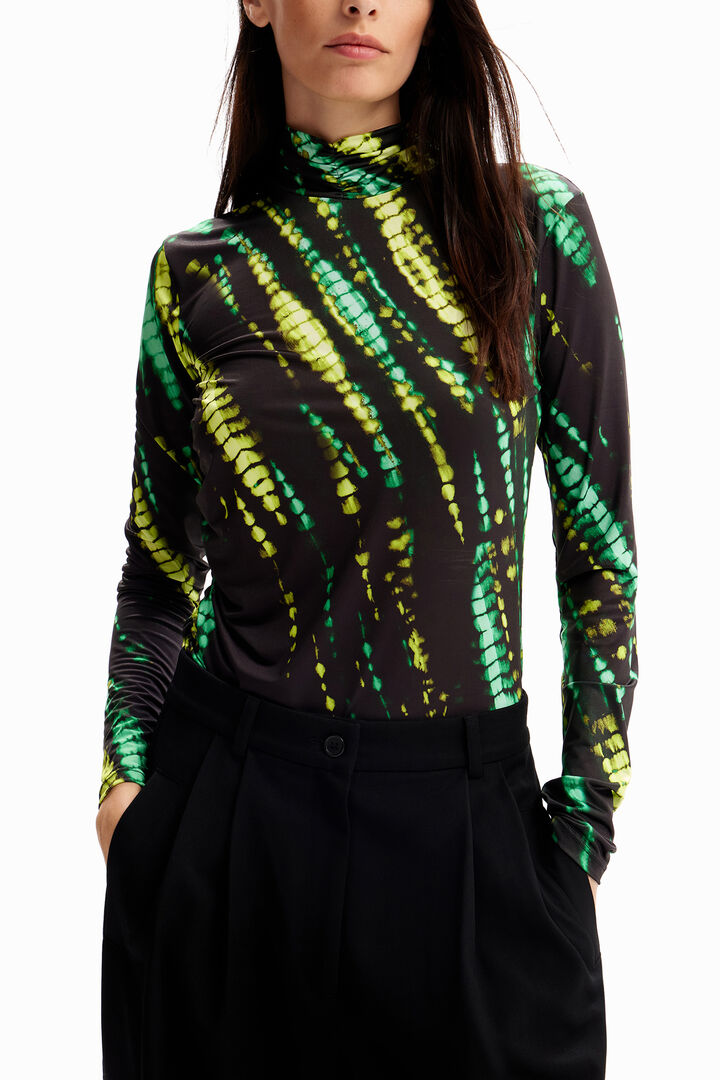 Samarreta slim frunzida tie-dye | Desigual