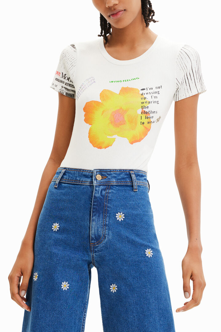 Ribbed print bodysuit | Desigual