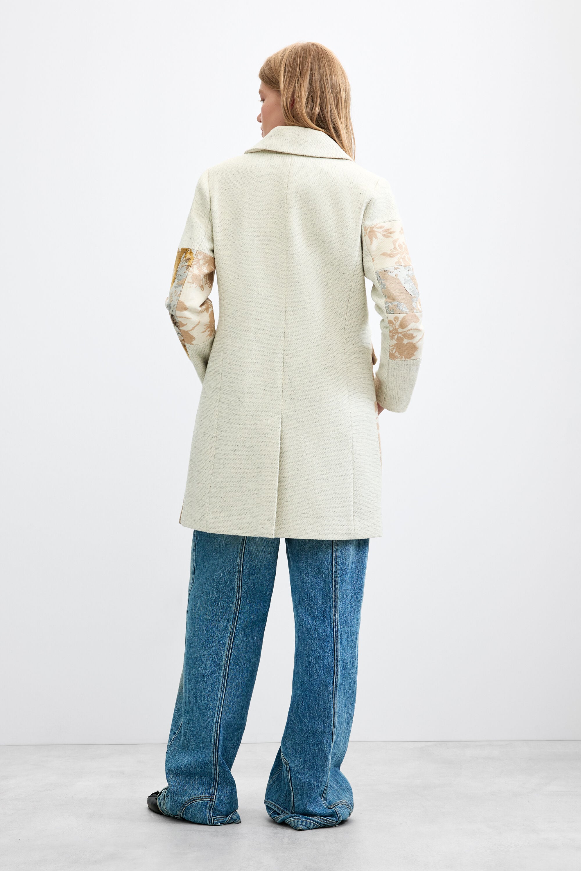 ジャカードウールコート ホワイト 女性用 I Desigual.com