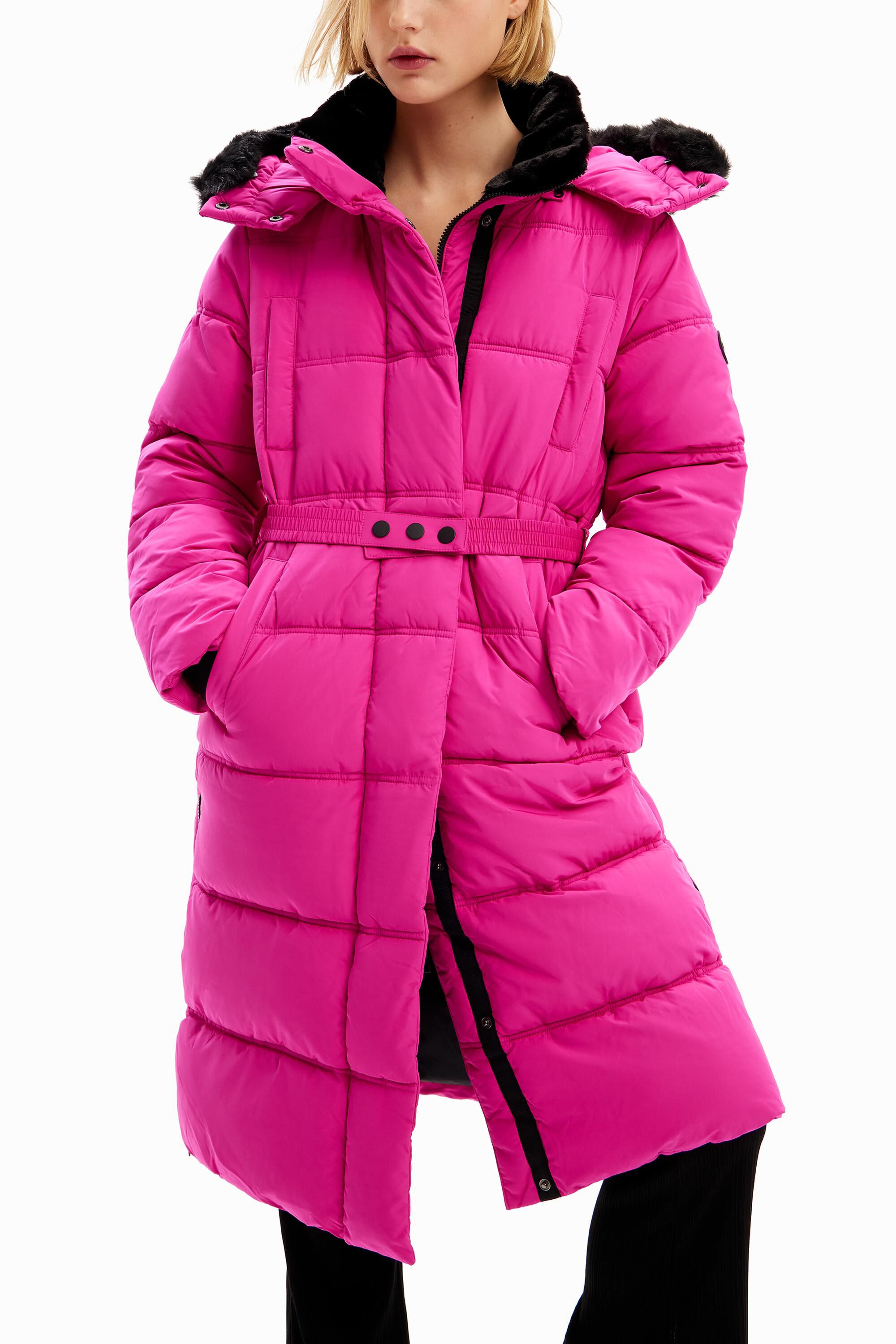 ジャケット・アウター standard journal Padding belted coat M Long Belted Padded Jacket Black | NA-KD