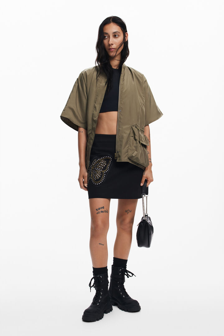 Slim butterfly miniskirt