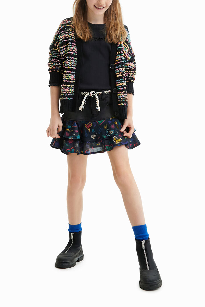 Ruffled denim mini skirt | Desigual