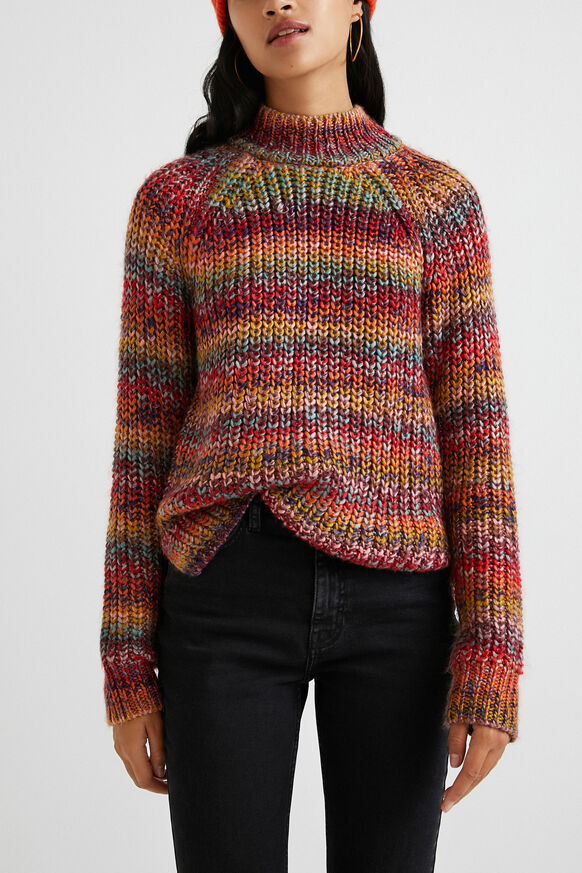 Chunky knit jumper stripes | Desigual