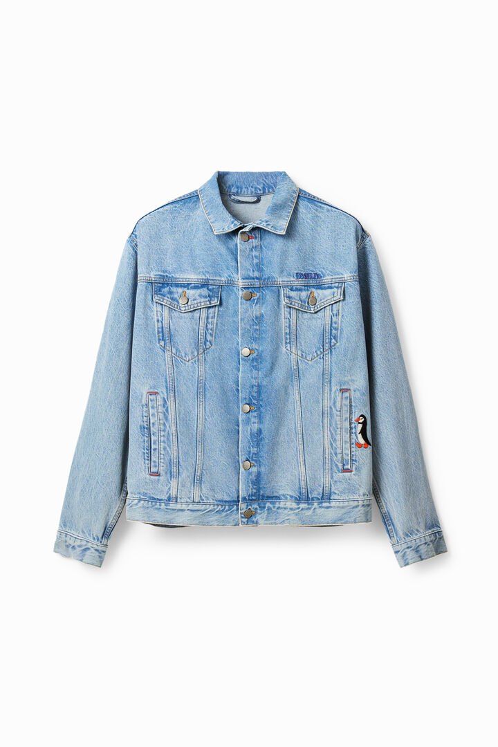 Veste en jean "trucker" broderies