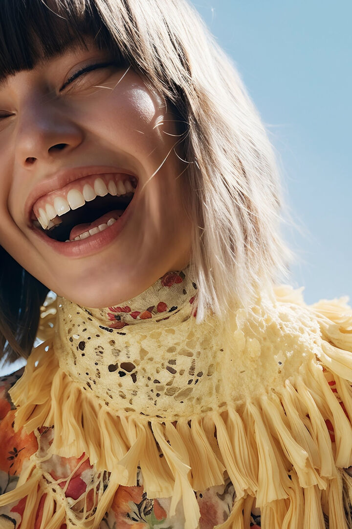 Crochet pansy foulard | Desigual