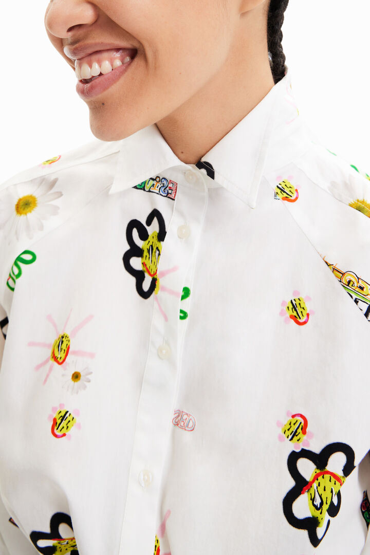 Short illustration shirt dress | Desigual