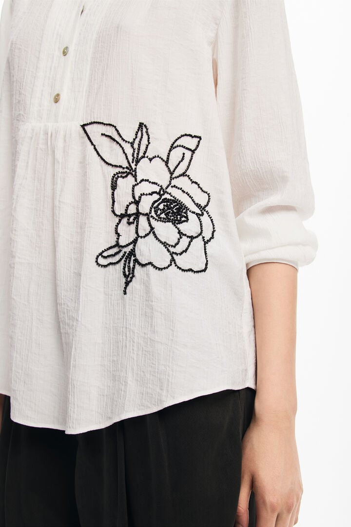 Blusa flor bordada | Desigual