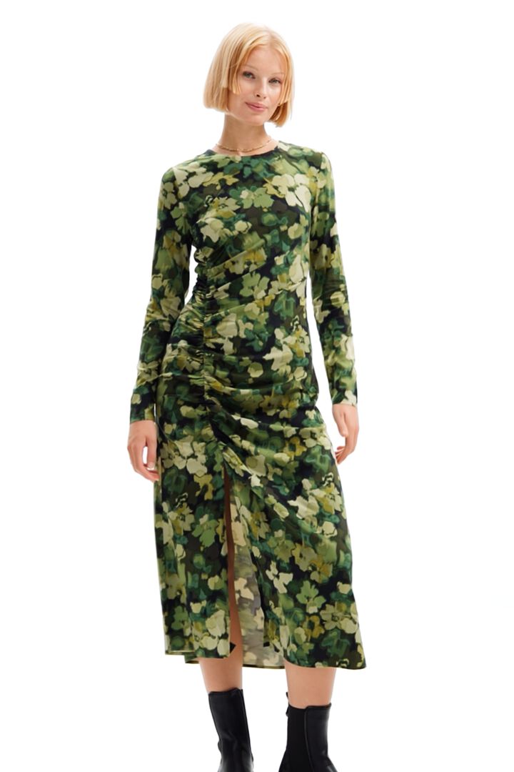 Vestit midi frunzit | Desigual